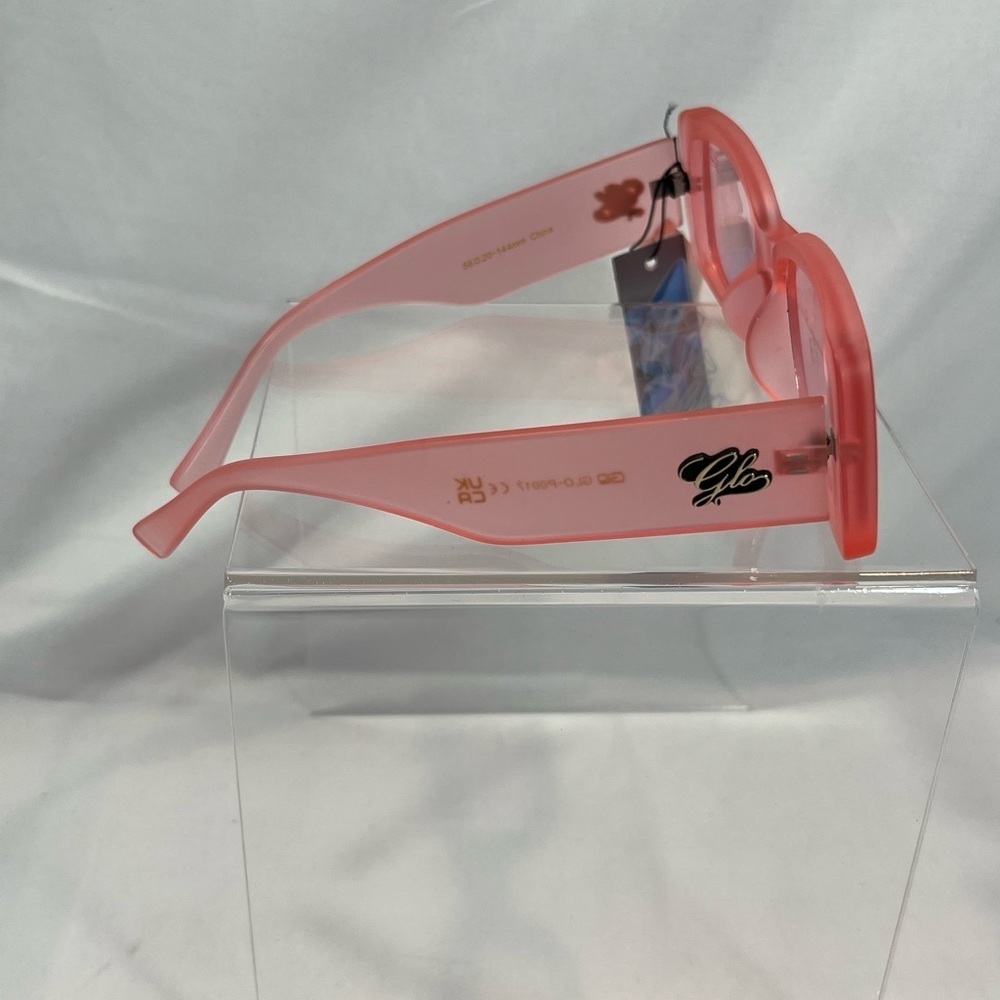 NWT GLO Solid Pink Opaque Framed Sunglasses - Picture 4 of 6
